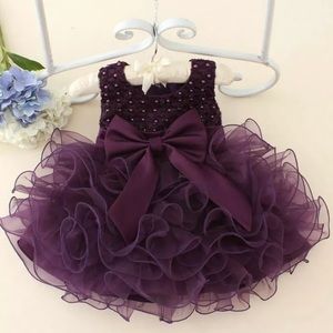 Gorgeous eggplant colored dress for 6-12 months